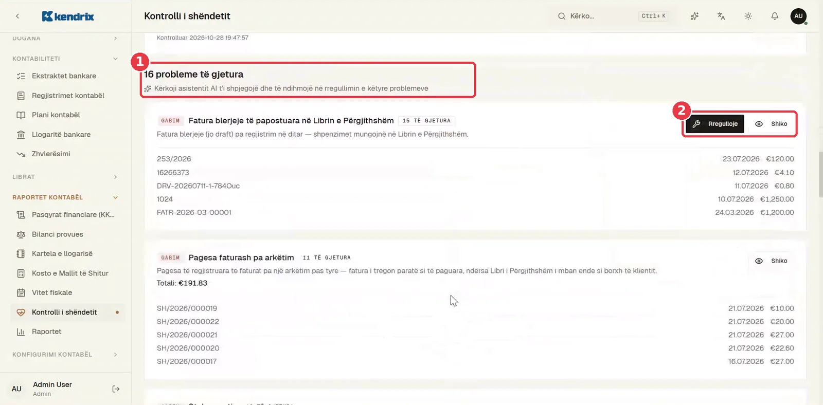 Seksioni 16 probleme të gjetura me lidhjen për Asistentin AI dhe butonat Rregulloje e Shiko